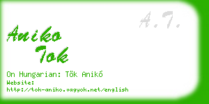 aniko tok business card